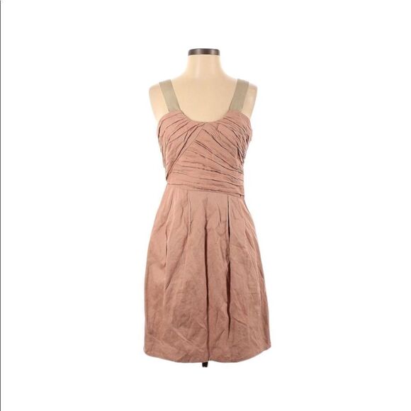 J. Crew Vivette Blush Crinkle A Line Cocktail Party Bridesmaid Dress Sz 10 - Picture 1 of 6